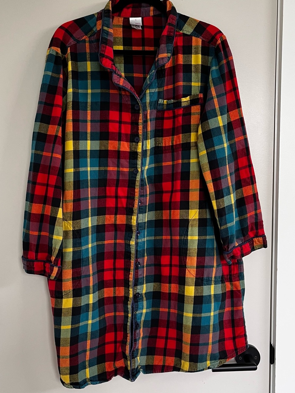 Hanna Andersson Multicolor Plaid Flannel Nightshirt